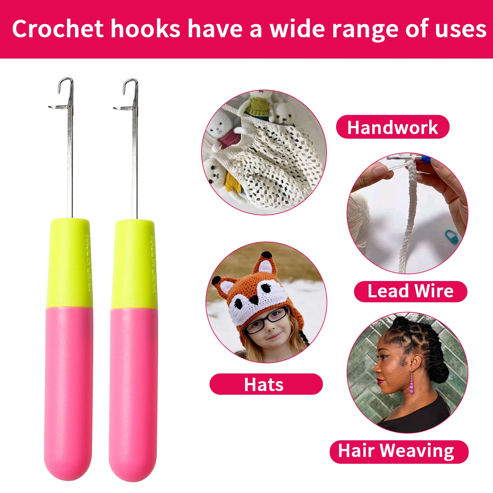 Latch Crochet Hook Needle Plastic Knitt For Making Jumbo Braiding Dreadlock Hair Tools Weaving Dreadlock Extension