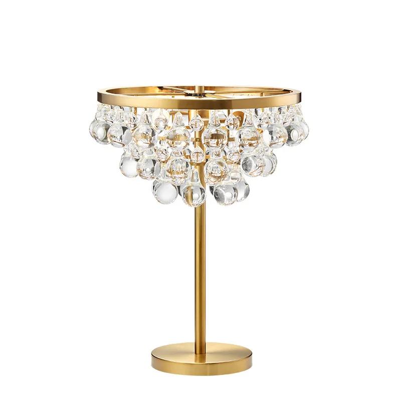 

Light luxury crystal table lamp, high-end bedroom, living room, clubhouse sofa bedside decorative table lamp