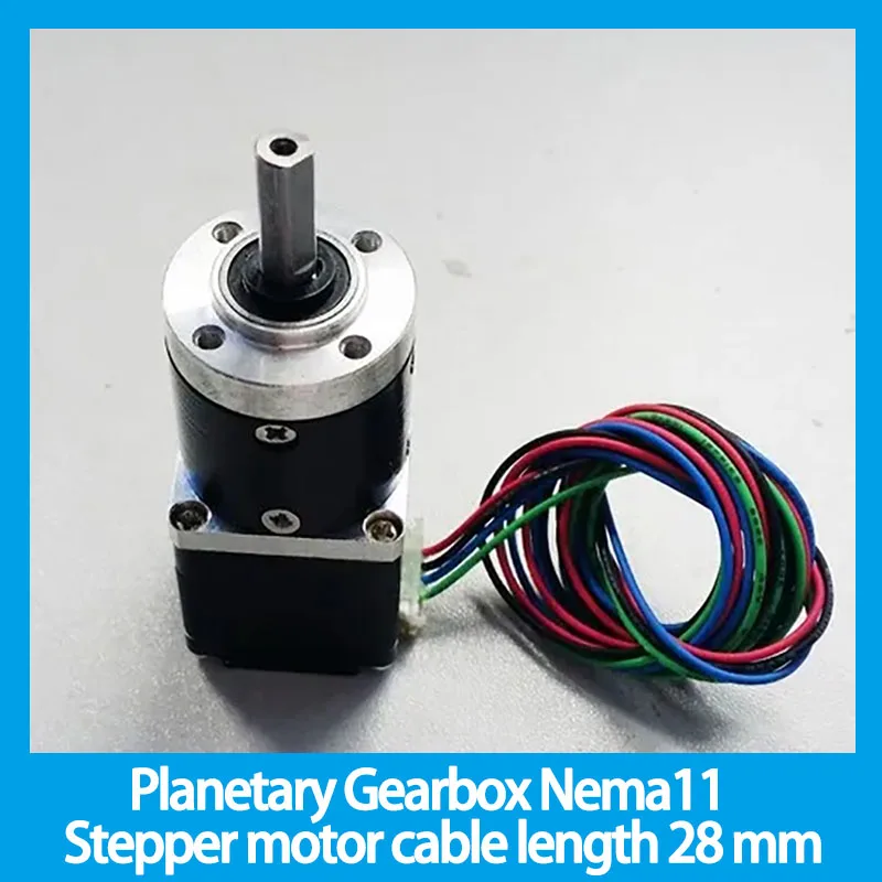 5.18: 1 Planetary Gearbox Nema11 Stepper motor cable length 28 mm Nema 11 Motor Stepper motor