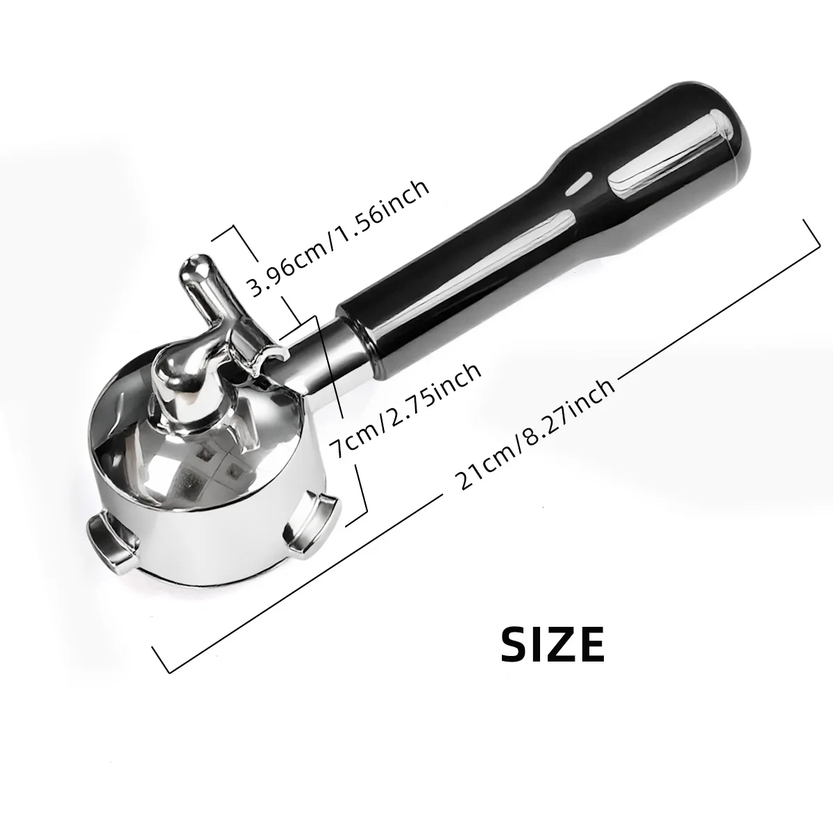 Premium 54mm Portafilter 3 Ears Espresso Portafilter Replacement Bottomless Portafilter Compatible With Brev 8 Series Machines view 3