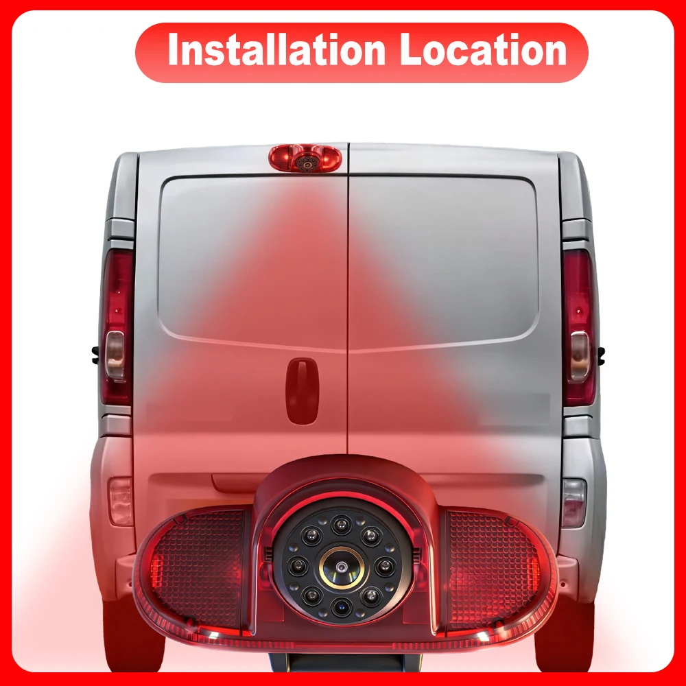 AHD CVBS Brake Light Reverse Backup Camera 1080P IR Night 170° For Renault Trafic Opel Combo Vauxhall Nissan Primastar X83