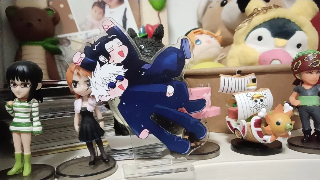 ألعاب شخصيات الرسوم المتحركة Jujutsu المحيط Satoru Gojo Geto Suguru الاكريليك الوقوف Asl تمثال حلية ألعاب شخصيات الحركة