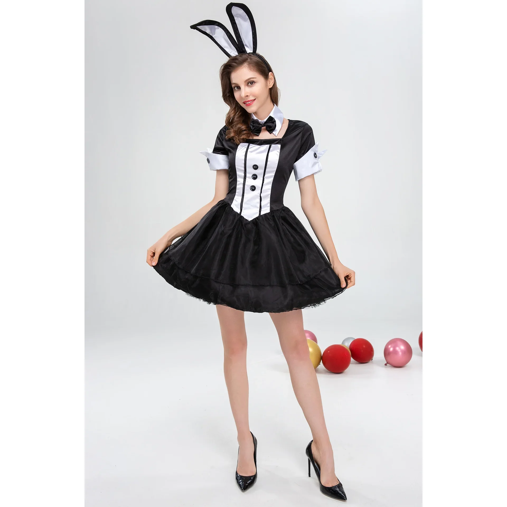 Costume de lapin sexy pour filles, performance DS, fête de carnaval, jeu d'Halloween, uniforme de lapin