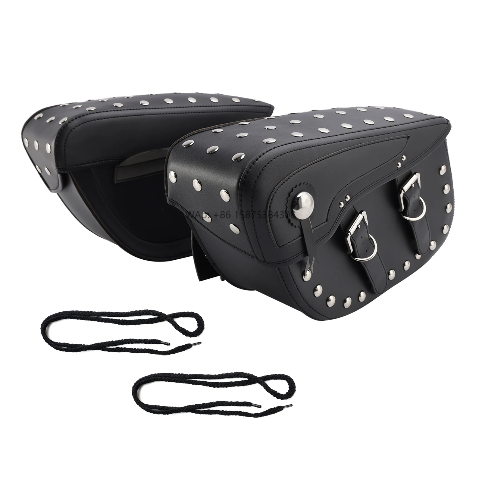 Tail Bag Side Saddlebag Tail Bag Luggage Pouch Storage Black 80L for Motorbike
