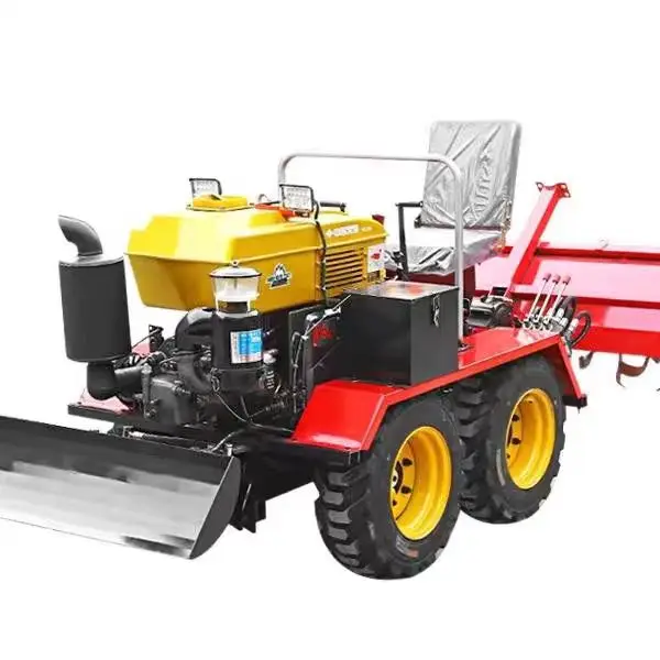 Four-Wheel Drive Agricultural Mini-Tiller Rotary Tiller for Cultivated Land Crushing Grass Straw Returning Machine Other