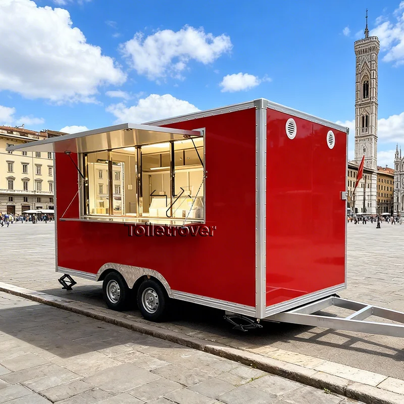 Customizable Vintage Horse Trailer Food Truck Container Fully Equipped Food Trailer for Outdoor Street Sale Food