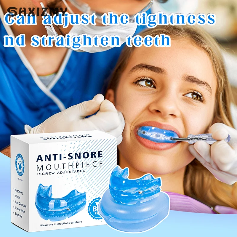 New High Quality Adjustable Anti Snoring Kit Grinding Mouthpiece Anti Snore Mouth Guard Custom Molding