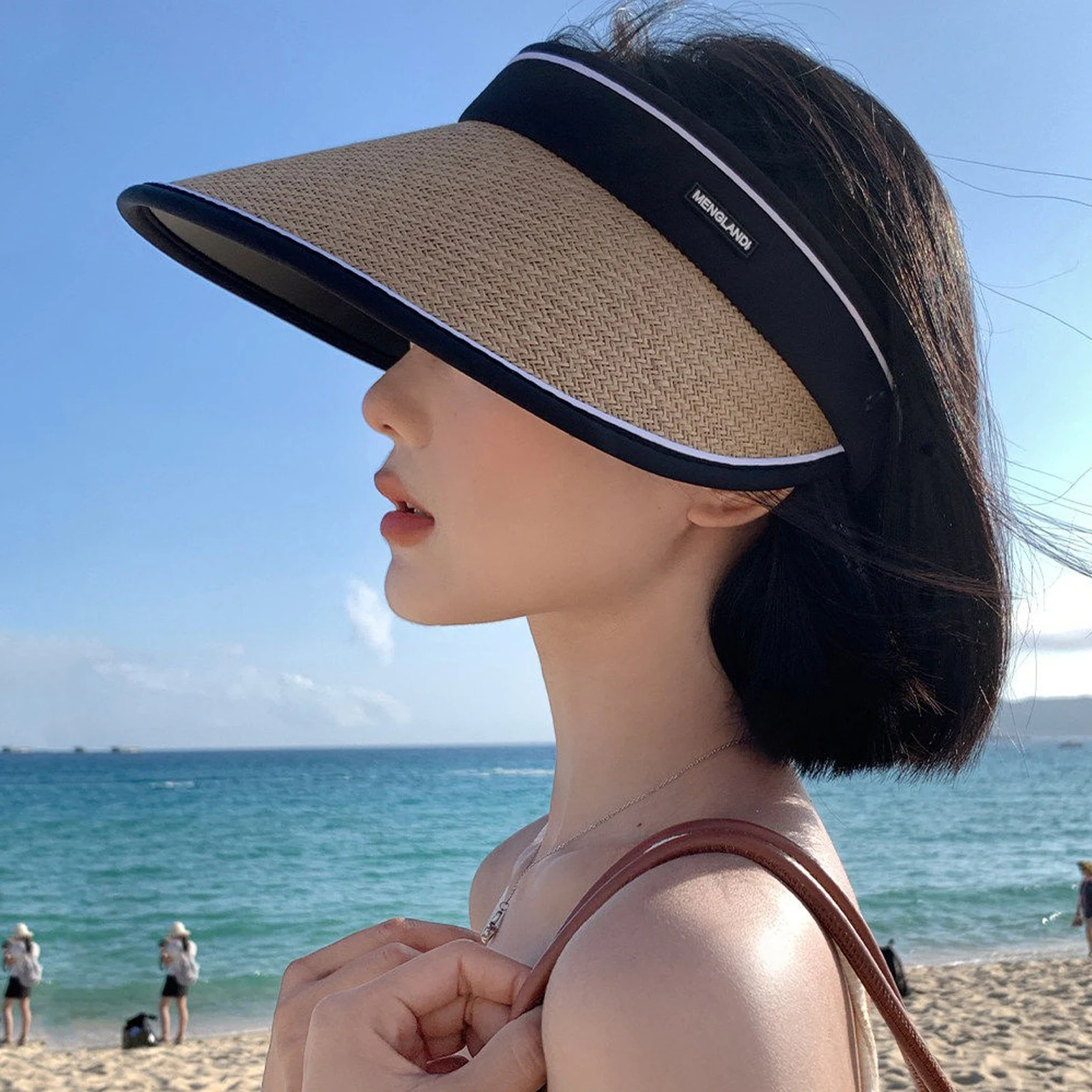 concise-kite-women's-sun-hat-summer-2026-new-upf50-uv-protection-adjustable-foldable-big-brim-empty-top-hat-sunshade-cap