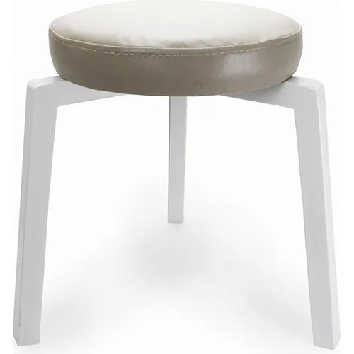 T. Concept Stylish Wooden Stool Beige-White