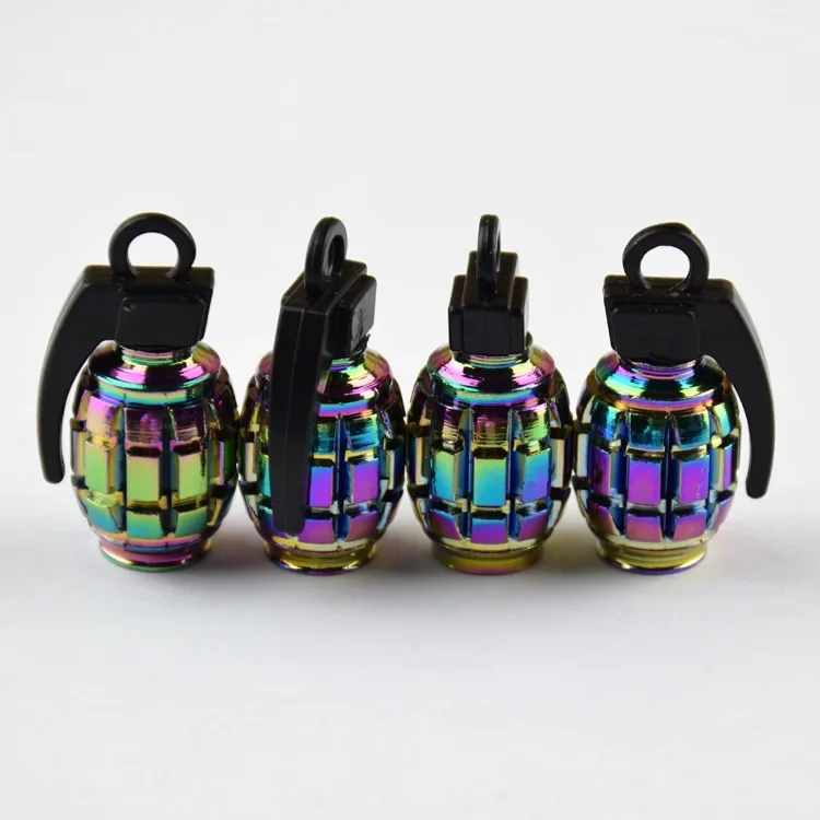 Grenade Shape tire Valve Caps for Car Motorcycle Bike  Durable Bicycle Fixie MTB Wheel Rim Tyre Stem Air Caps Dust Cover