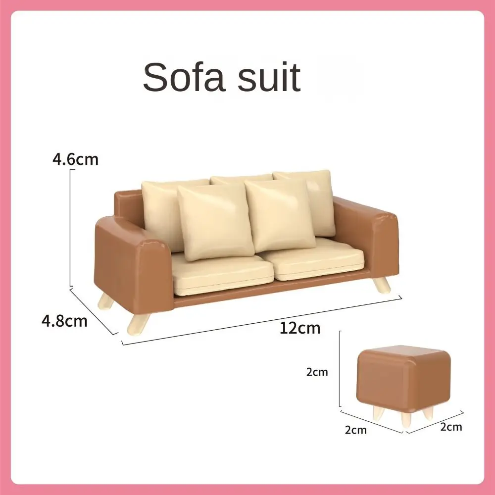 Sofa Floor Lamp Shelf Kettle Dollhouse Miniature Furniture Accessories ABS Household Kitchen Ornaments Shooting Props - Image 2