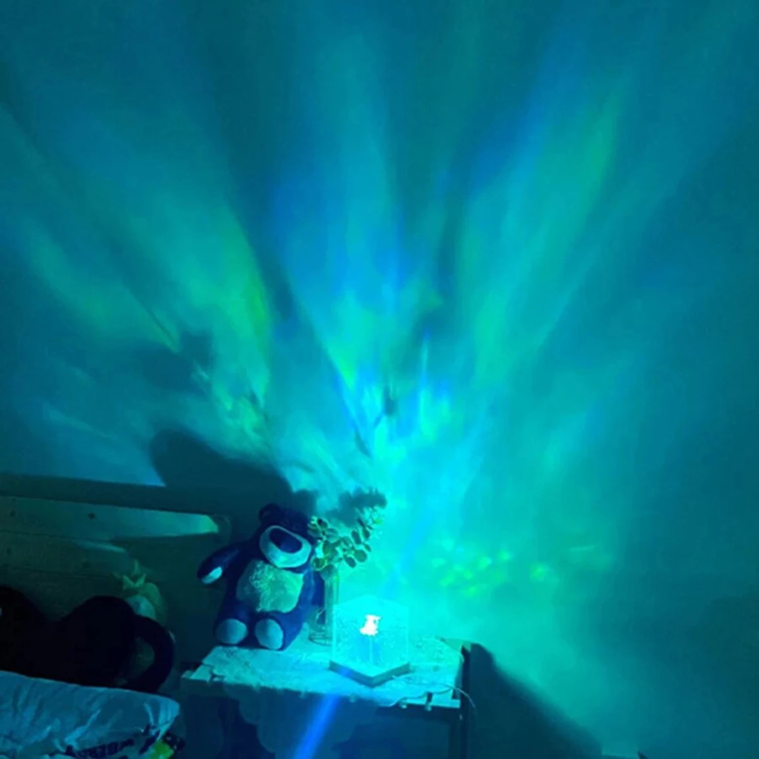 Ultimate Relaxing Atmosphere Rotating Flame Night Light Bedside Ambiance Ripple Projector Bedroom Decor Beauty