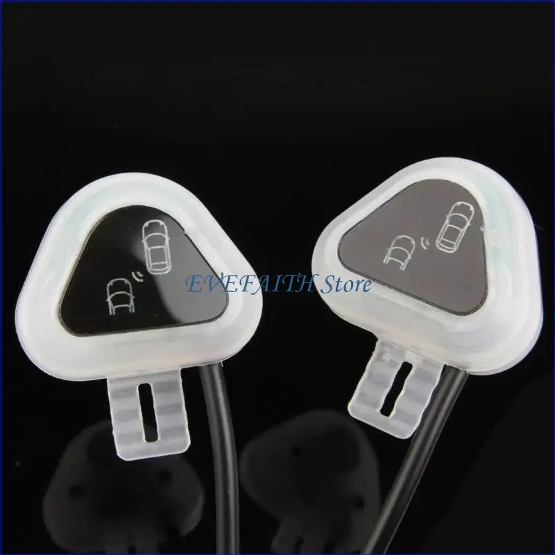 124B 2Pcs BSD Accessory BSD Lens Light Car Blind Spots Monitoring System Lamp Safety Driving Detection System Light