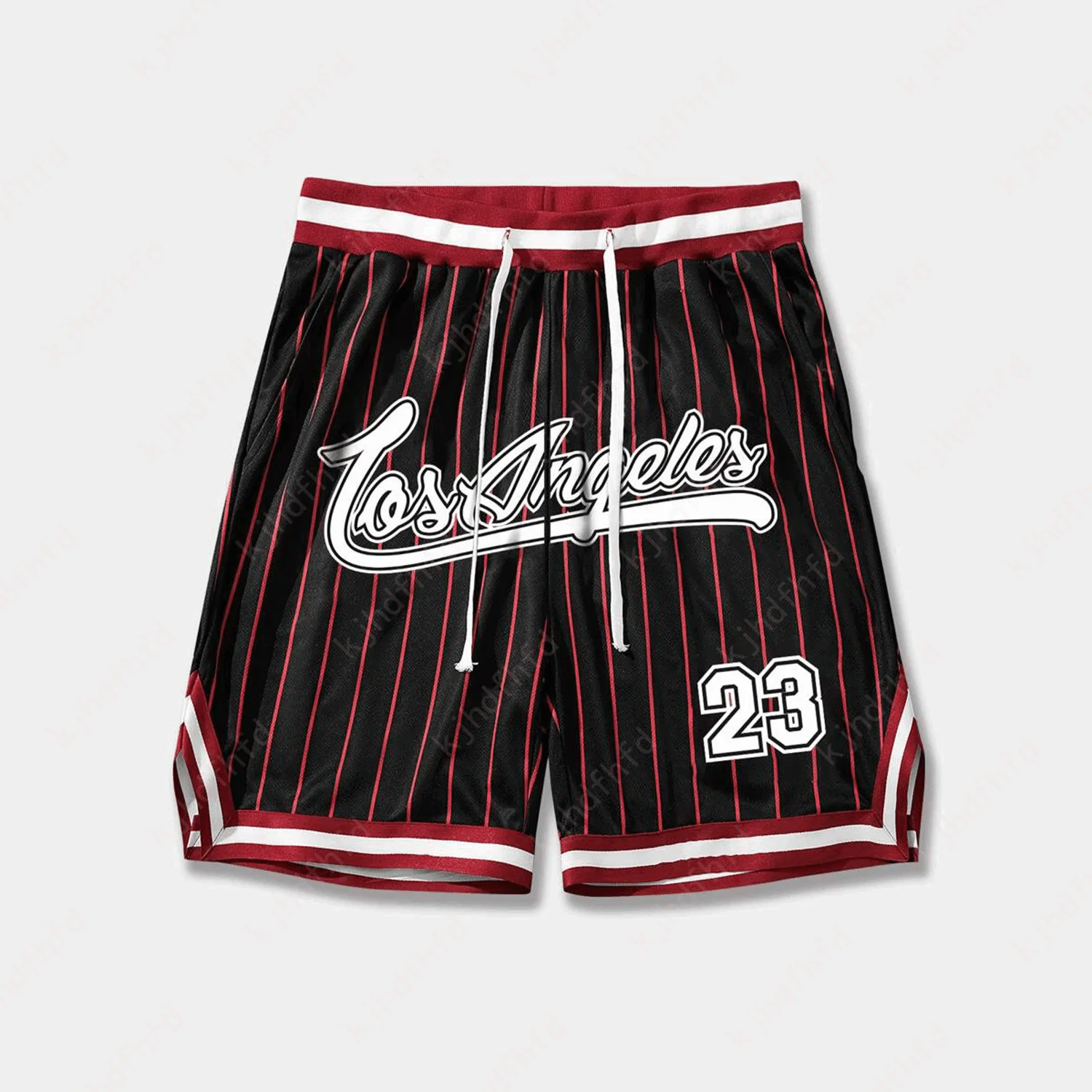 2024 Striped And Letter Printed Drawstring Waist Mesh Basketball Shorts Absorb Sweat Outdoors Exercise Fashion Adult&Kid Shorts