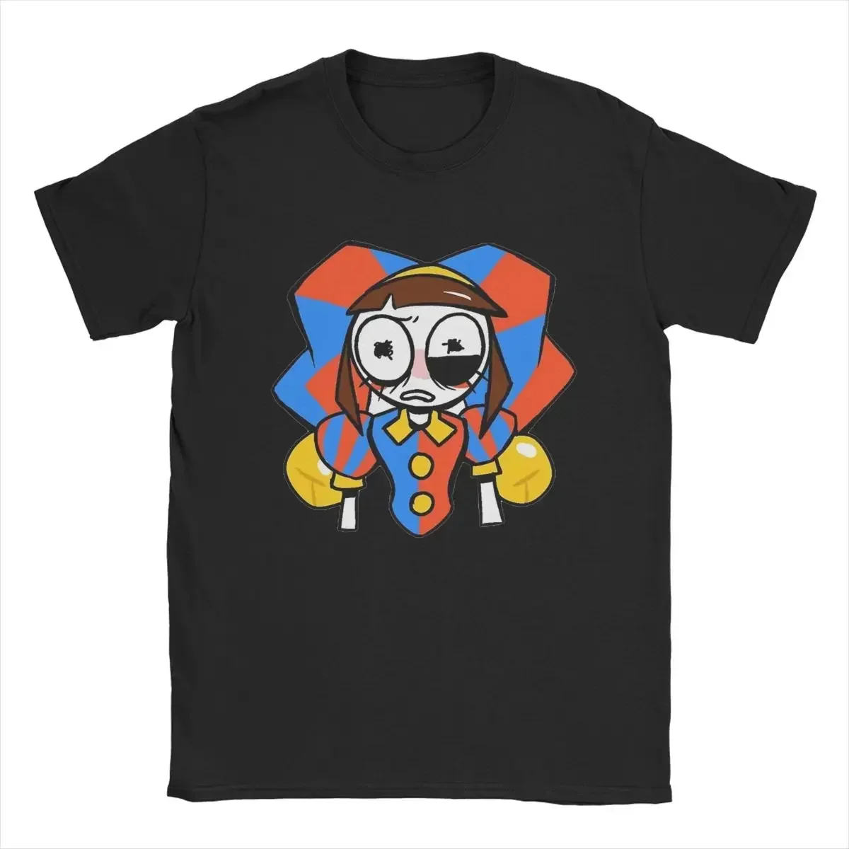 

Men Pomni And Jax Cool Cotton Tee Shirt Round Neck Short Sleeve T Shirts Summer Clothing The Amazing Digital Circus T-Shirt TOPS