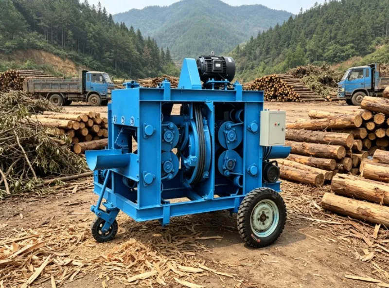 High Efficiency Sawdust Machine, Wood Chips Crushing Chipper Shredder For Wood Pellet Manufacturing Line
