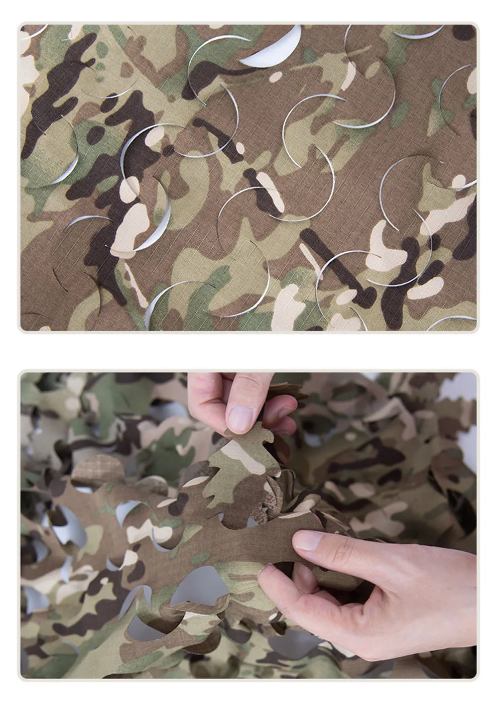 3D Bionic Leaf Shape Disguised Net Rucksackbezug 60L 80L Laser Cut Jagdrucksackbezug Fallschirmjäger – Detail 18