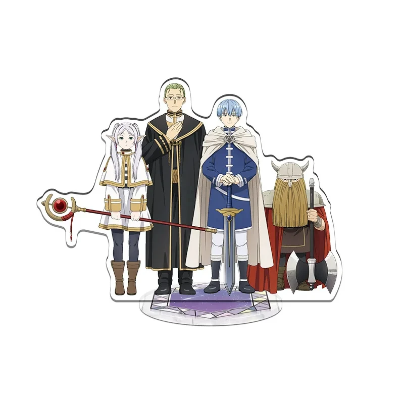 Anime Frieren: Beyond Journey\'s End Frieren at the Funeral Stand Figure Model Plate Desk Keychain Cosplay Women Men Gift Jewelry