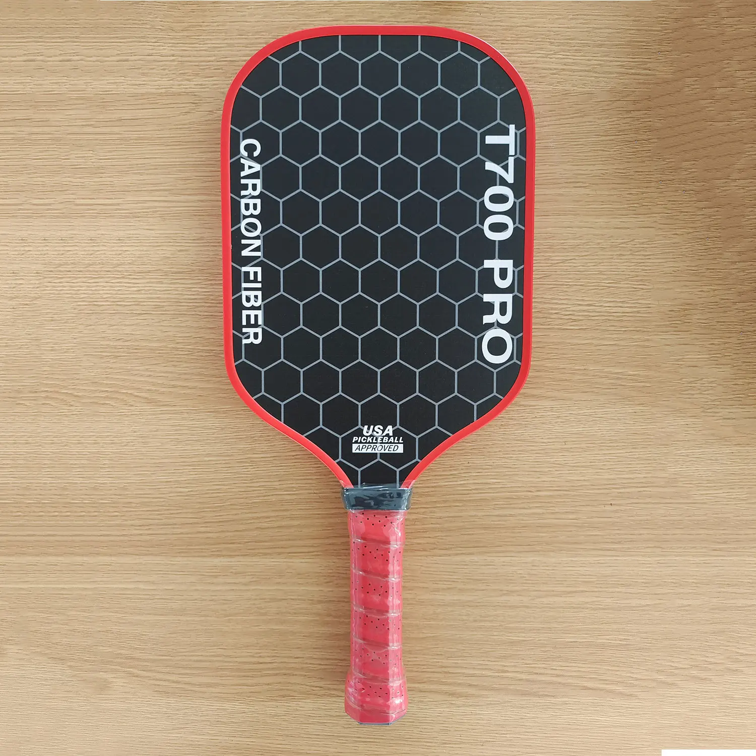 

T700 Carbon Fiber Pickleball Paddle, Carbon Friction Surface, Polymer Honeycomb Core, Enhanced Power, Spin and Control, 16mm