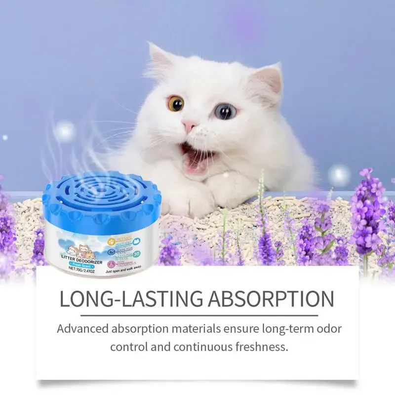 Litter Box Deodorizer Odor Eliminator Litterbox Deodorizer Cat Litter Scent Deodorizer Smell Eliminator Odor Absorber Gel