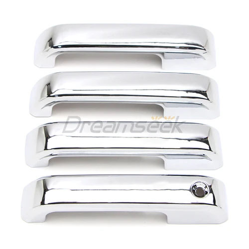 Imagen 2 del producto 4 Uds coche para Ford F-150 4DR 2015 2016 2017 2018 2019 2020 manija de puerta cubierta protectora cromada moldura Exterior de coche