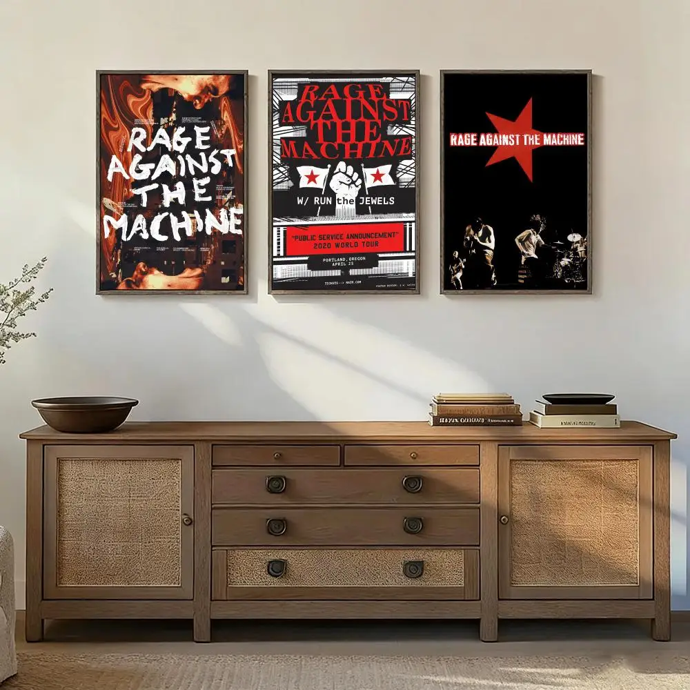 Music R-Rage Against the M-Machine Poster Art Print Wall Decor Ideal for Living Room, Bedroom, Bar, Parlor, and Home Gifting