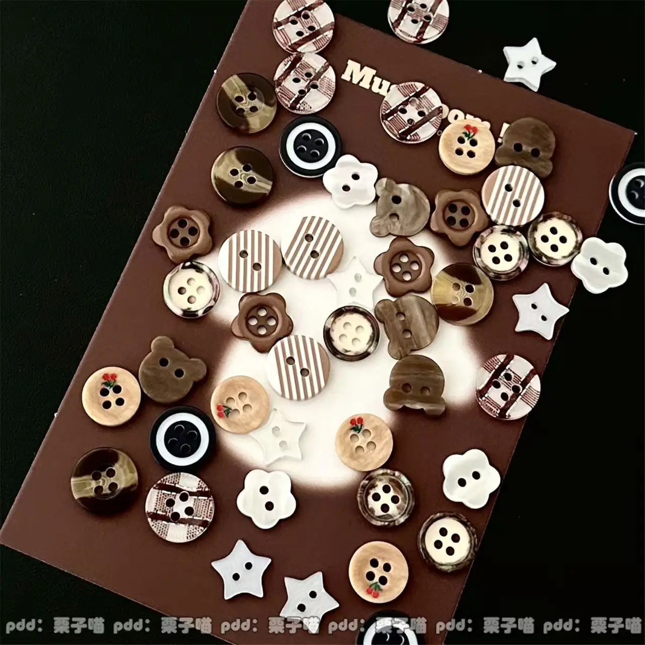 20 قطعة من إكسسوارات تزيين الأزرار المثقبة من الدوبامين الصيفي، إكسسوارات ملابس الأطفال لحساب اليد، إكسسوارات لطيفة ذاتية الصنع #1