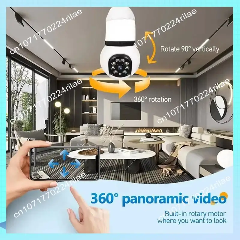 

A17Z Wifi Enabled Lamp Bulb Camera 8MP With 32G Memory Card Smart IP Surveillance Two-Way Audio Color Night Vision 360° AI Track
