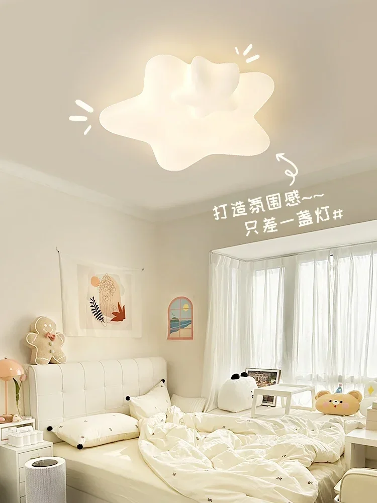 

New Eye Protection Bedroom Light Children's Room Lights Simple Modern Cartoon Stars Cream Style 2023 Ceiling Lamp