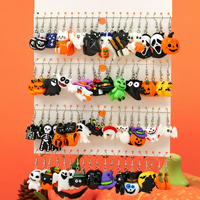 New Halloween Pumpkin Earrings Niche Creative Gift Halloween Ghost Face Earrings suit
