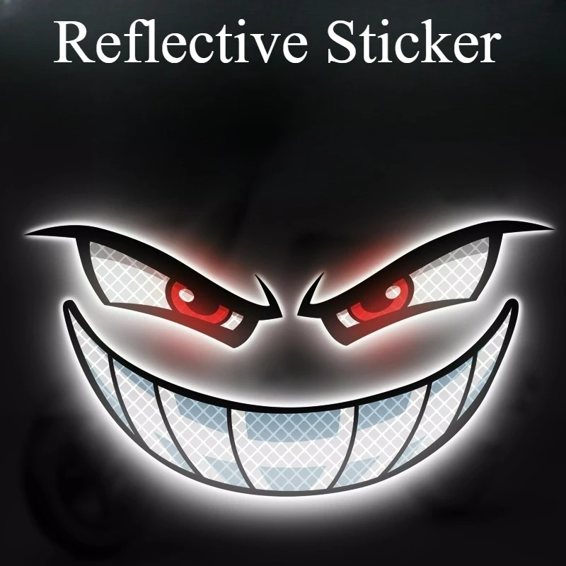 

Reflective Film Devil Eye Decoration Scratch Cover Personalized Creative Car Sticker Warning Tape