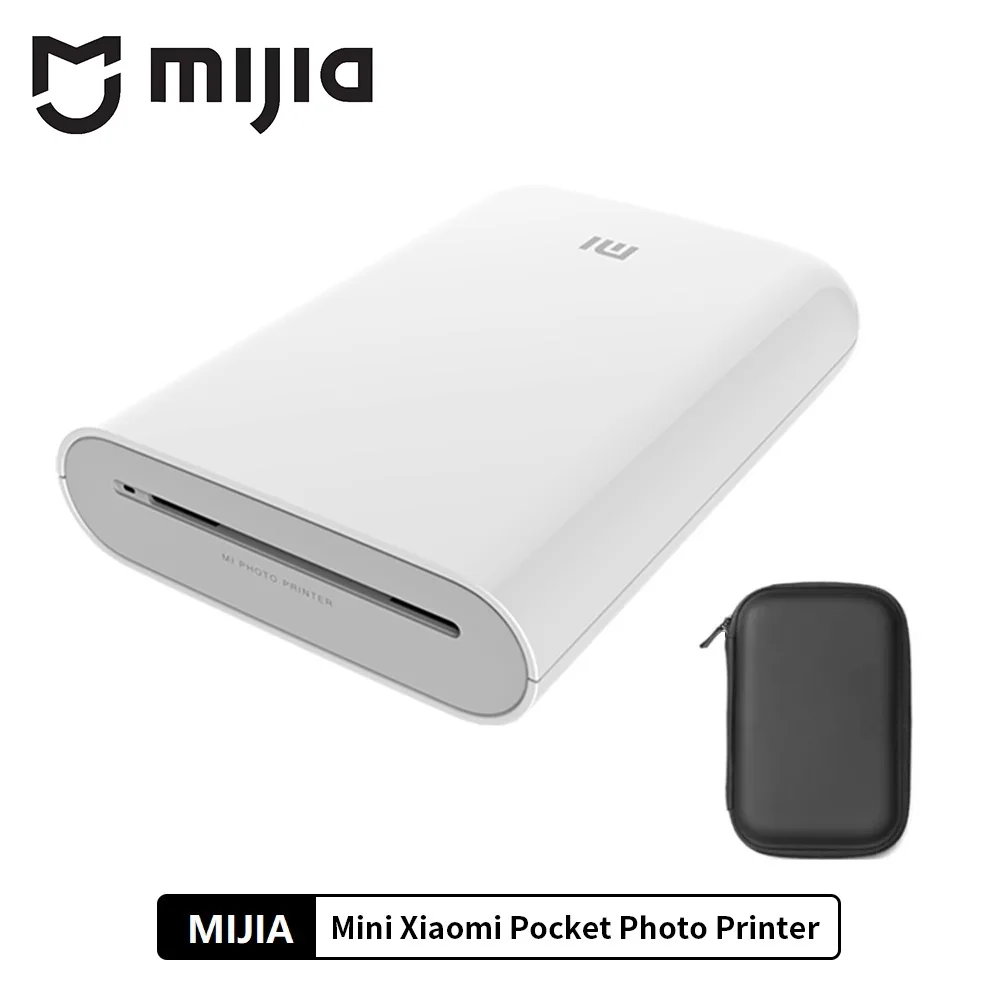 Drukarka MIJIA AR 300dpi Przenośna Mini Drukarka Kieszonkowa do Zdjęć z Funkcją DIY i Dzielenia Się Zdjęciami, Etui lub Papier Fotograficzny, Współpracuje z Aplikacją Mihome