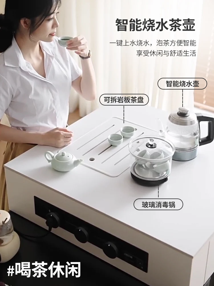 Mesa de jantar integrada multifuncional doméstica pequeno apartamento arco ilha laje de rocha mesa de jantar e cadeiras