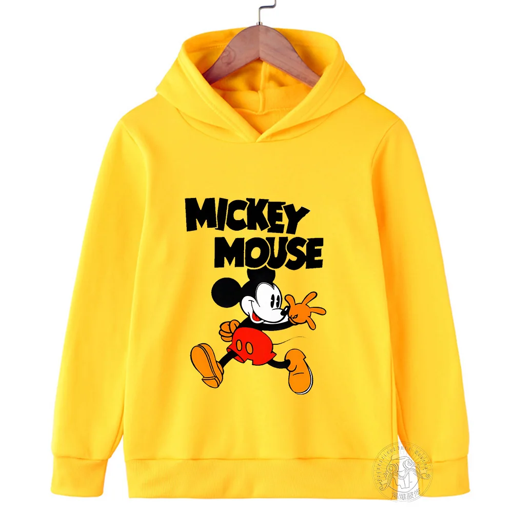 Disney Mickey creative print children's tops for 3-14 years old street Harajuku casual boys and girls sports sweatshirts