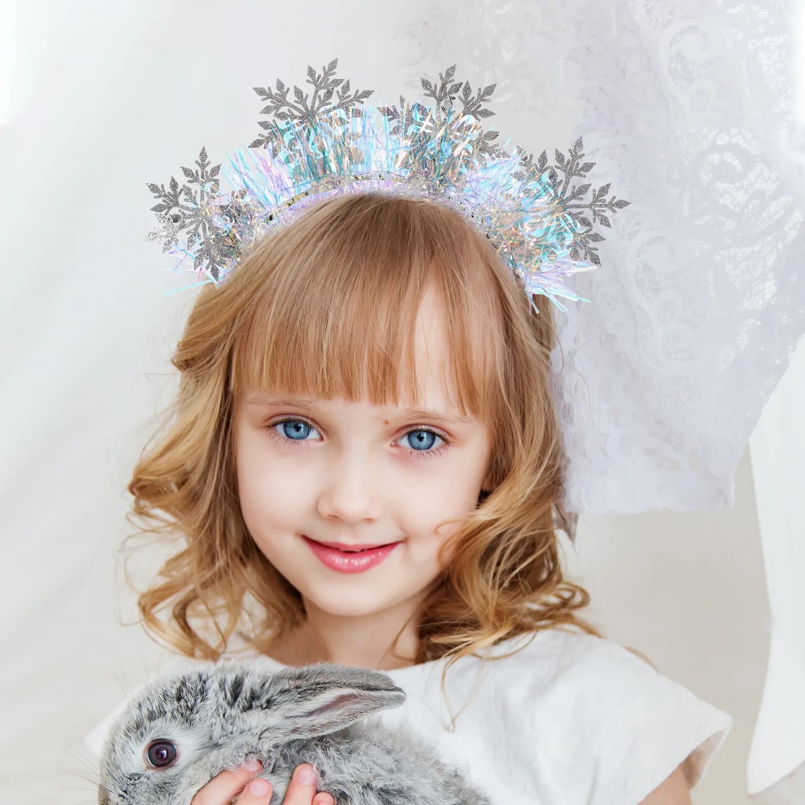 رقاقات الثلج عقال بريق عيد الميلاد هيرباند للنساء ديكور حفلة إكسسوارات الشعر ندفة الثلج هيرباند هدية عيد الميلاد