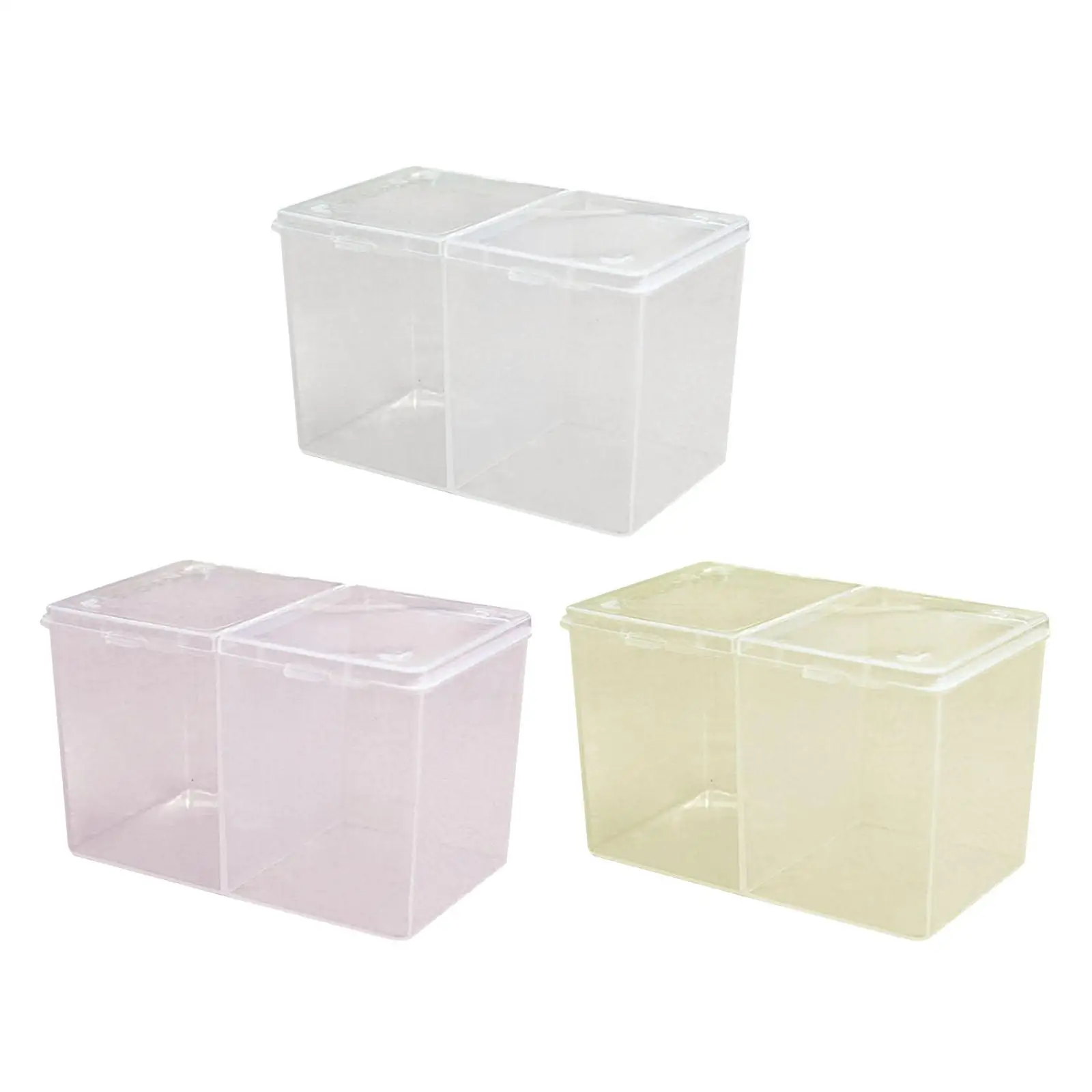 Makeup Pad Swab Box Portable with Lid Cosmetic Pads Container Cotton Pads Holder for Restroom Office Countertop Bedroom Vanity