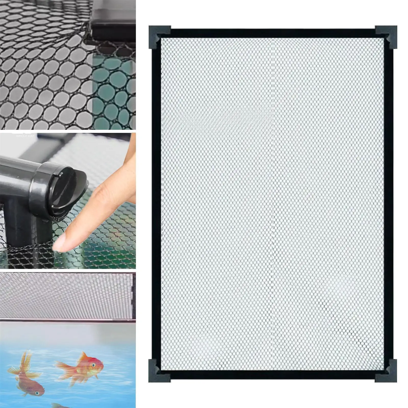 Fish Tank Lid Cover DIY Kit Magnetic Anti Jumping Mesh Screen Net Cover