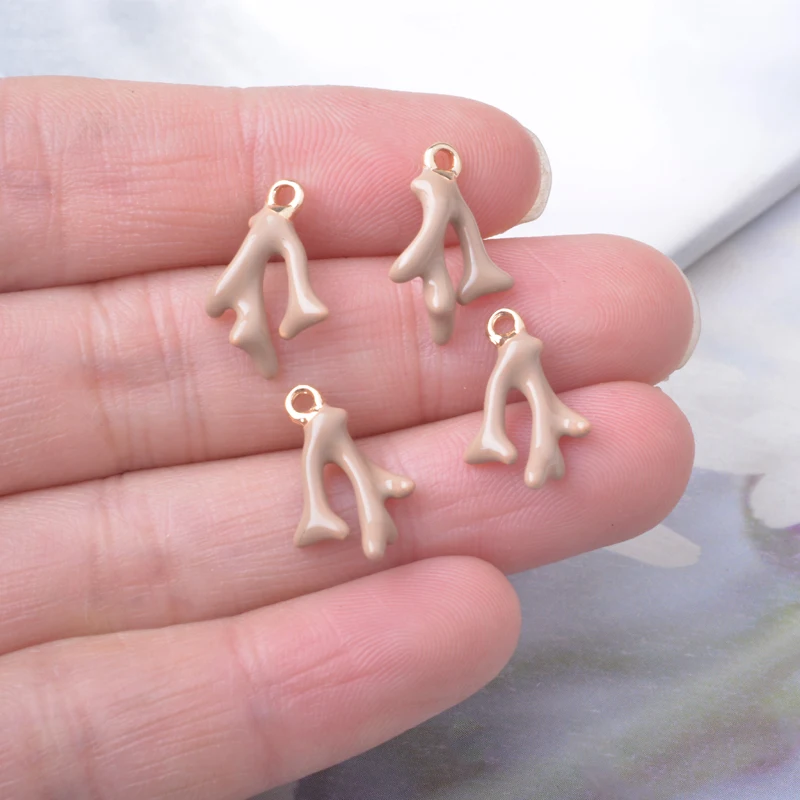20 Stück doppelseitige Emaille-Korallenanhänger mit Öltropfen-Design für Ohrringe, Halsketten, Armbänder und Schmuckdekorationen – Detail 6