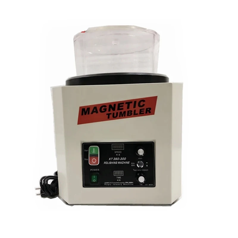 Variable Frequency Speed Regulation Mass Polish Machine Magnetic Tumbler Jewelry Polishing