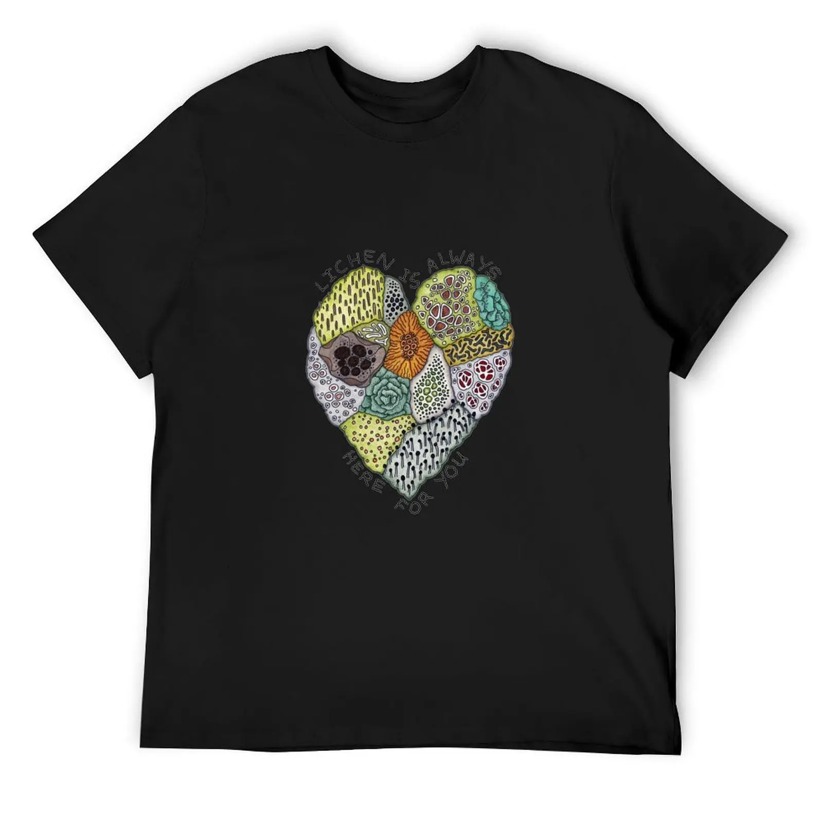 

Футболка Lichen loves you, одежда в стиле хиппи, возвышенные футболки с аниме, милые топы, мужские футболки с рисунком, забавные