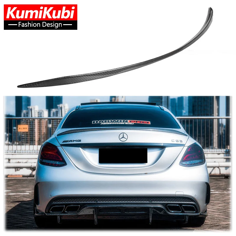 

Для Mercedes Benz C Class Sedan 4 Door Sedan W205 спойлер C180 C200 C260 C300 C63 C43 2015-2021 глянцевое черное крыло багажника