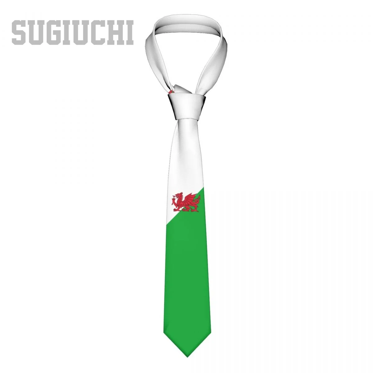 

Wales Cymru Flag Emblem Men Women Neck Ties Casual Plaid Tie Suits Slim Wedding Party Business Necktie Gravatas