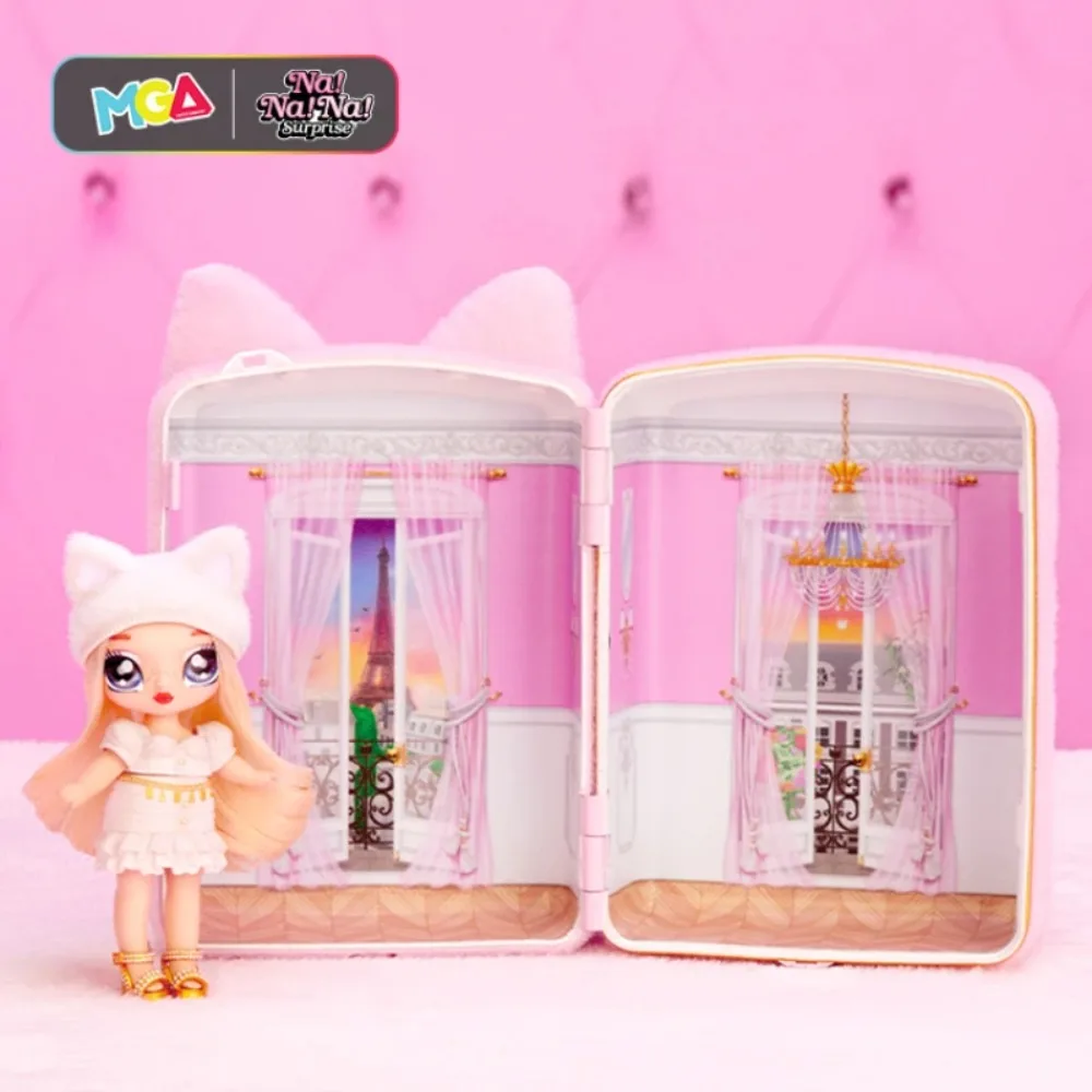 مجموعة حقيبة ظهر صغيرة من Surprise Nanana، دمية قطنية، إكسسوارات دمى تلبيس أنيقة، ألعاب منزلية للفتيات، دمى حقيبة ظهر مفاجئة