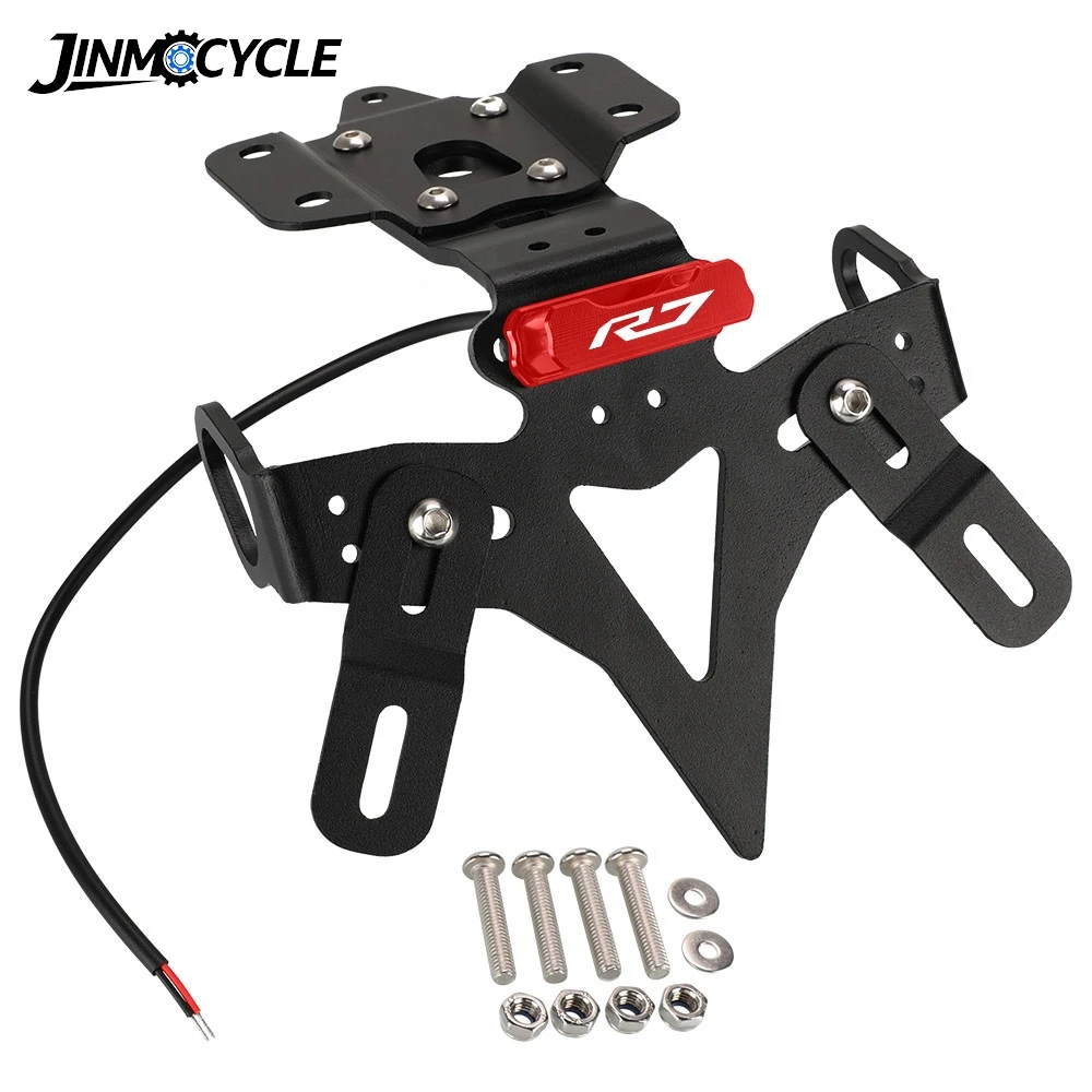 

Motorcycle Accessories For Yamaha YZF R7 2021-2023-2024-2025-2026 Rear License Plate Bracket Mount Holder Tail Tidy LED Plate