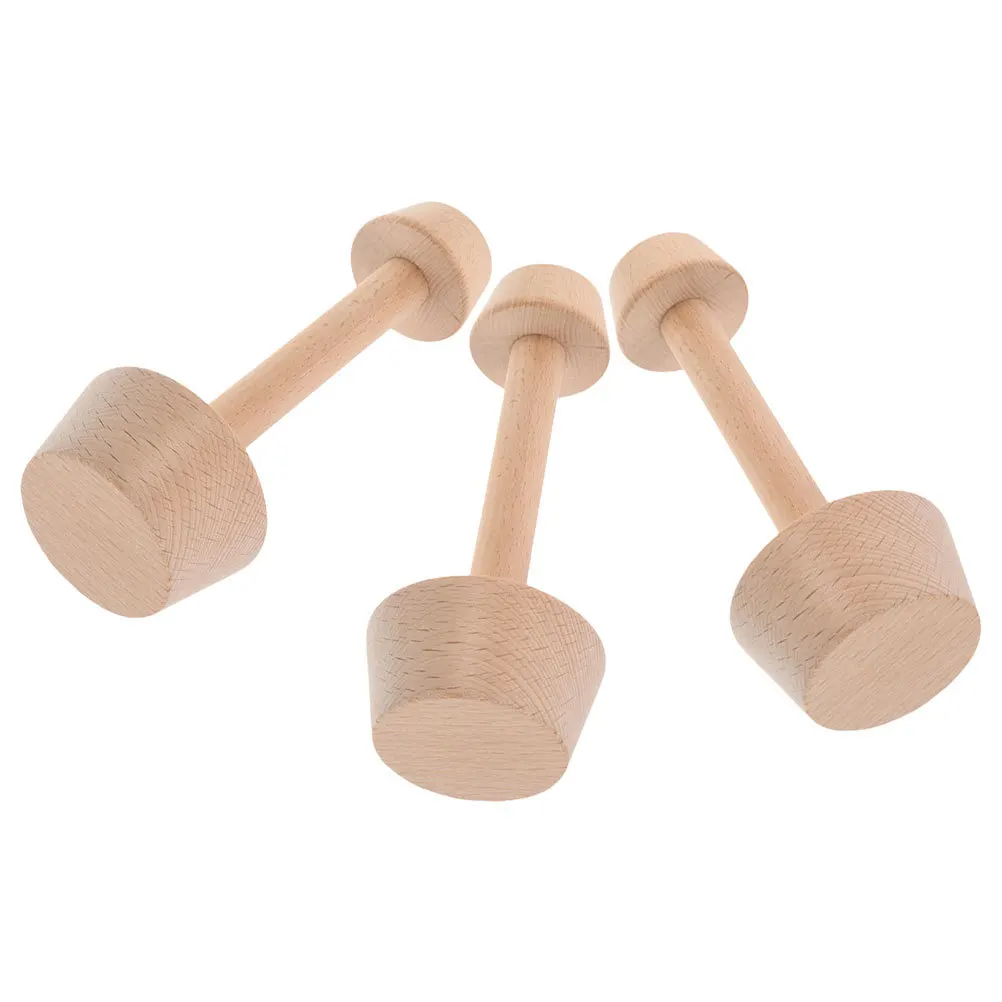 

3Pcs Natural Wood Pastry Tamper Double Sided Dough Press for Making Mini Cheesecakes Egg Tarts Desserts Tart Pie Mold