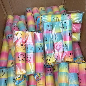 12/24 Rainbow Magic Springs Toys Circle Toys Kids Birthday Party Favors Giveaway Pequeños regalos Piñata Flaters Flexible Funny Toy 8 mejores regalos de ventas de baby shower - №3