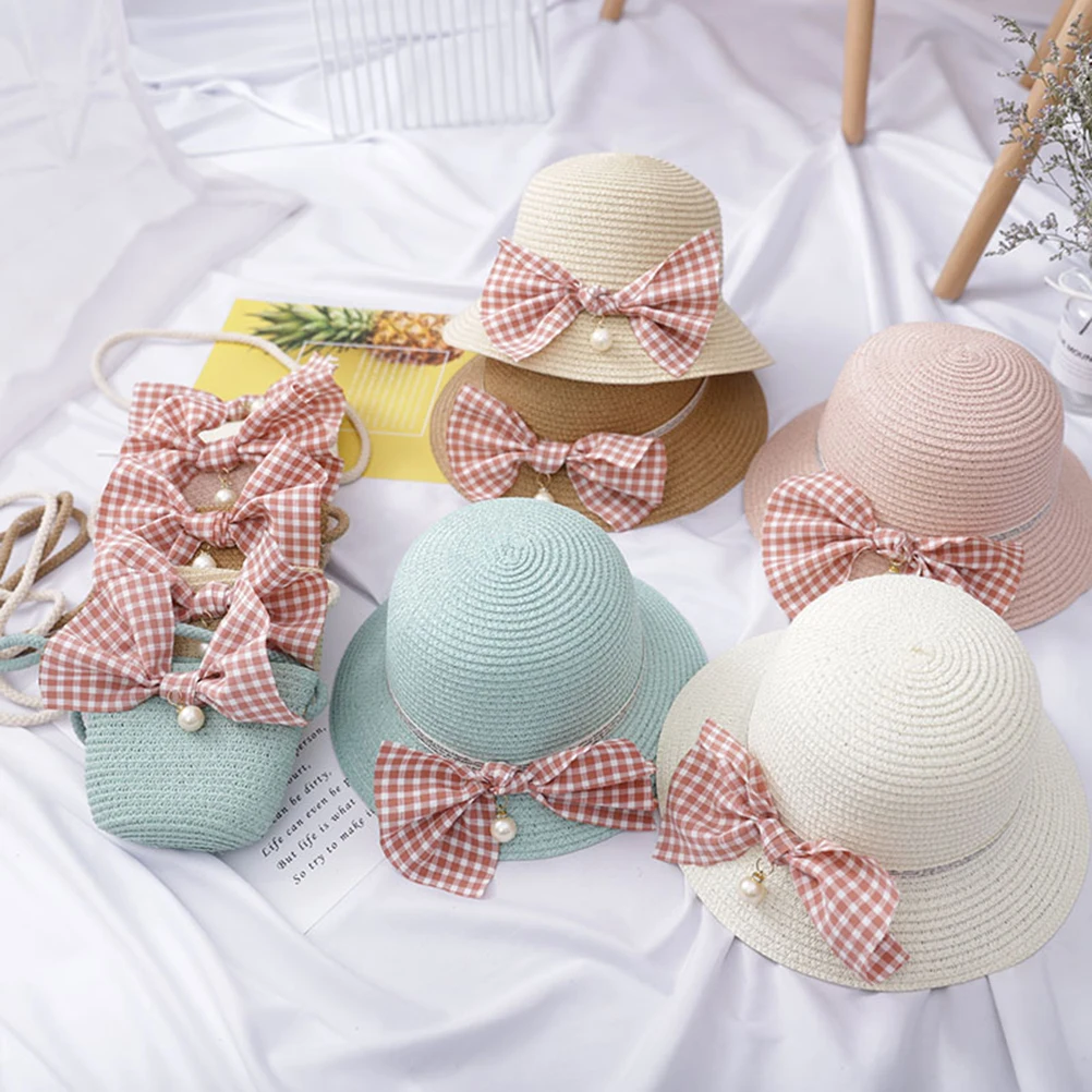 

Sun Hat Portable for Girls Children's Bucket Summer Hats Little Baby Kids Farmer