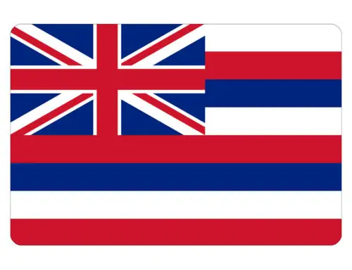 HAWAII FLAG SIGN CUSTOM METAL SIGN Durable Aluminum NO RUST FULL COLOR F#531