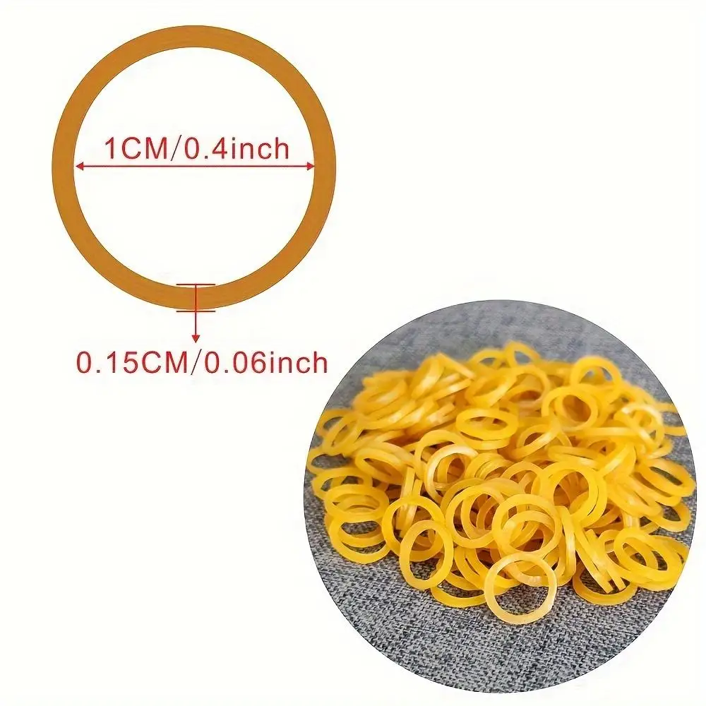 2000pcs Mini Rubber Band Strong Yellow Rubber Bands Home Supplies Elastic Bands File Folders Office Supplies Home Packaging