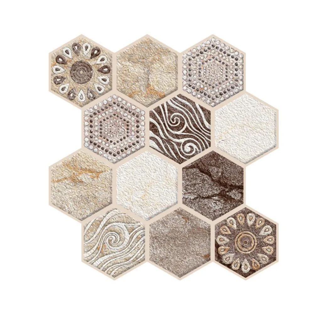 5pcs Waterproof 3D Wall Stickers PVC Material Brick Brick Stone Wallpaper Stereoscopic Design Self-Adhesive Background Wallpaper